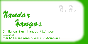 nandor hangos business card